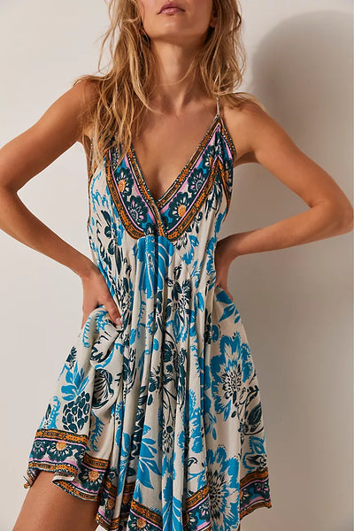 Free People Beaux high quality Slip Dress in Scarf Print small