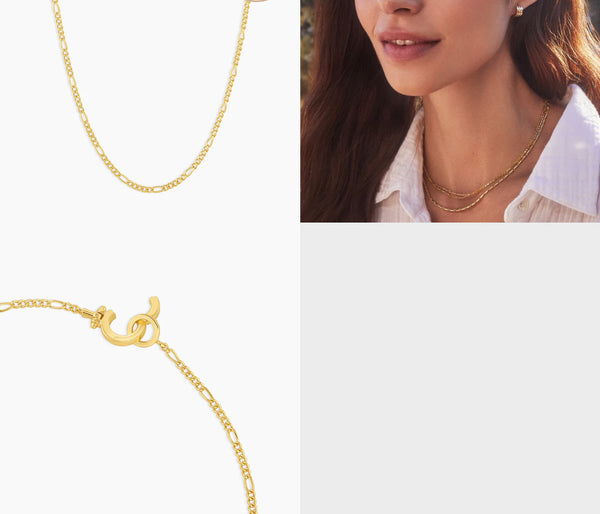 Enzo Layering Set Necklace in Gold Plated, Women's by Gorjana