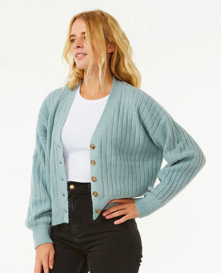 RIP CURL AFTERGLOW CARDI - DUSTY BLUE