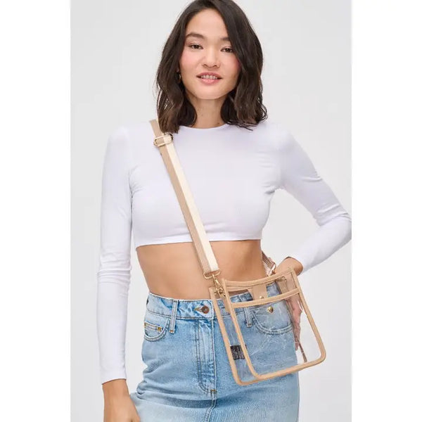 CLEAR STADIUM EVENT CROSSBODY -  NUDE