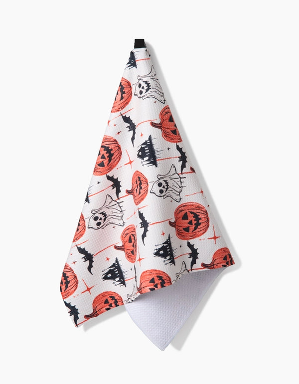 GEOMETRY KITCHEN TEA TOWELS - HALLOWEEN IS HERE