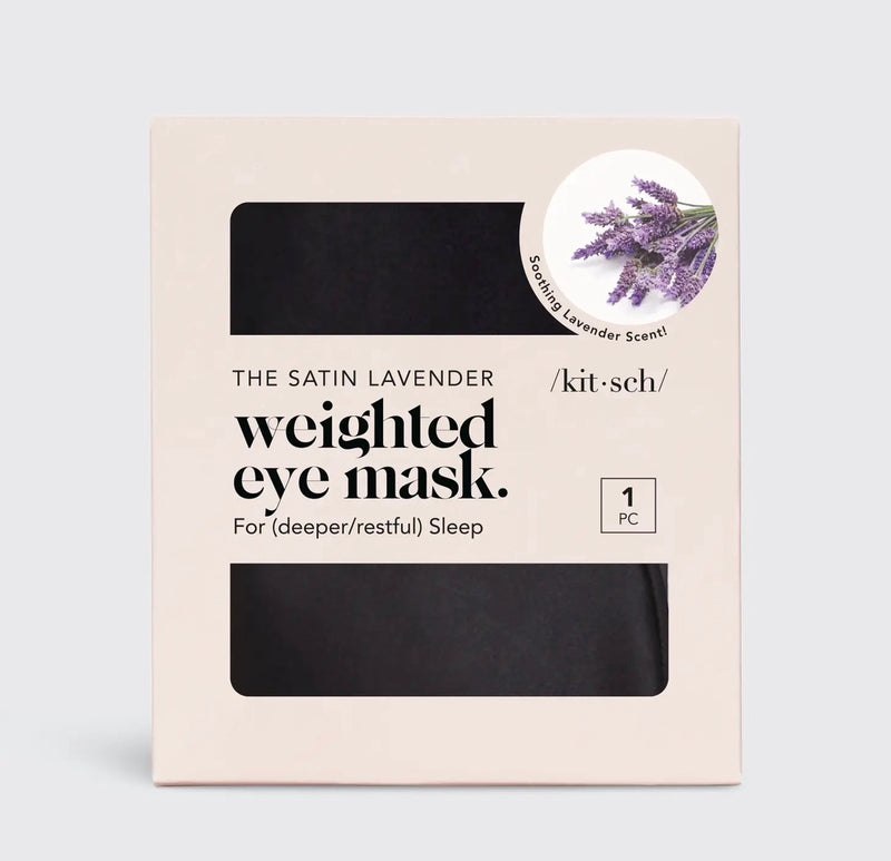 THE LAVENDER WEIGHTED SATIN EYE MASK