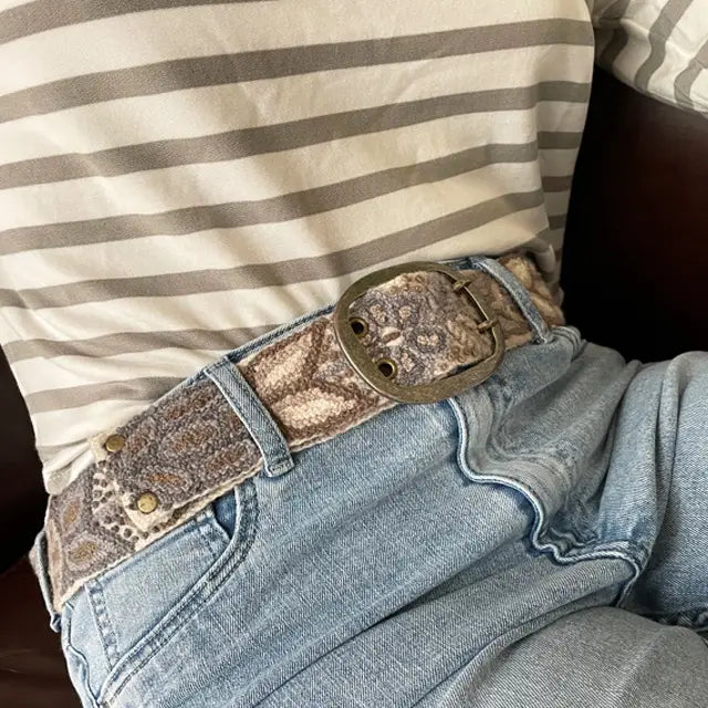 JENNY KRAUSS BELT - MONOCHROMATIC  CREAM