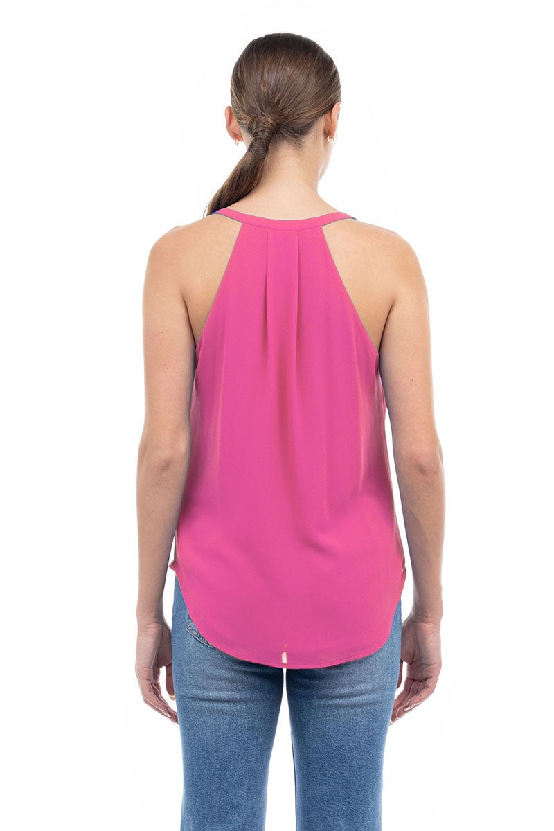 SURPLICE TANK TOP - BUBBLE GUM