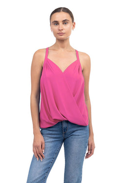 SURPLICE TANK TOP - BUBBLE GUM