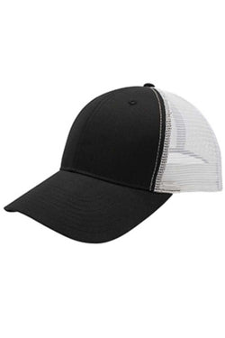 BASIC MESH SNAPBACK CAP - BLACK/WHITE