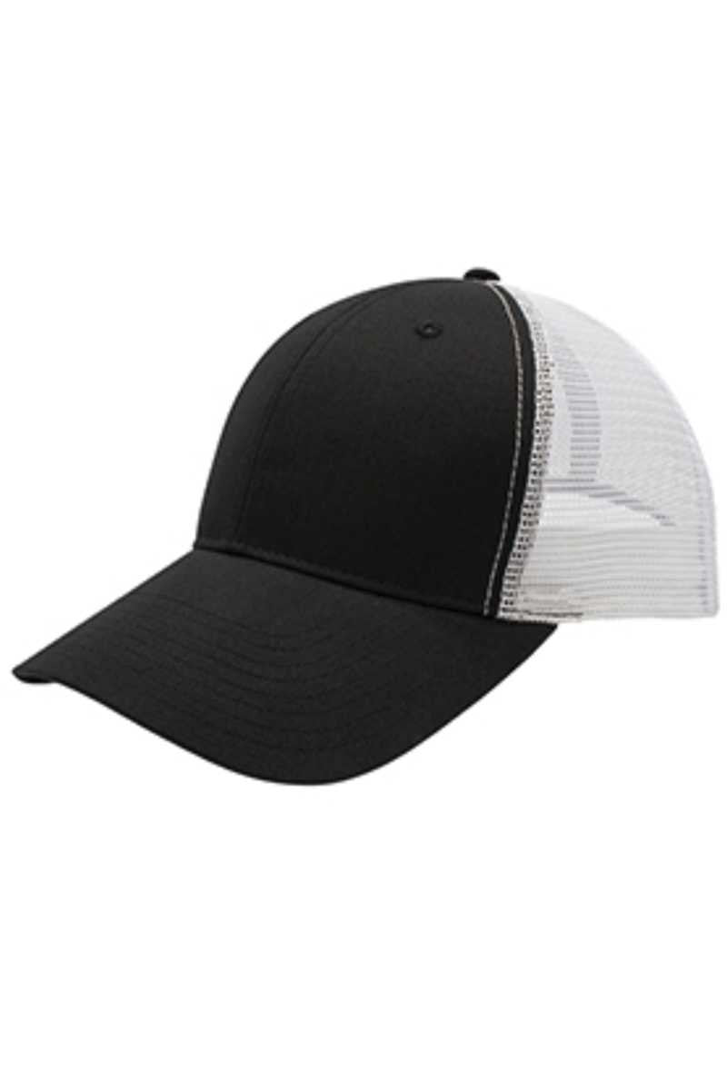 BASIC MESH SNAPBACK CAP - BLACK/WHITE