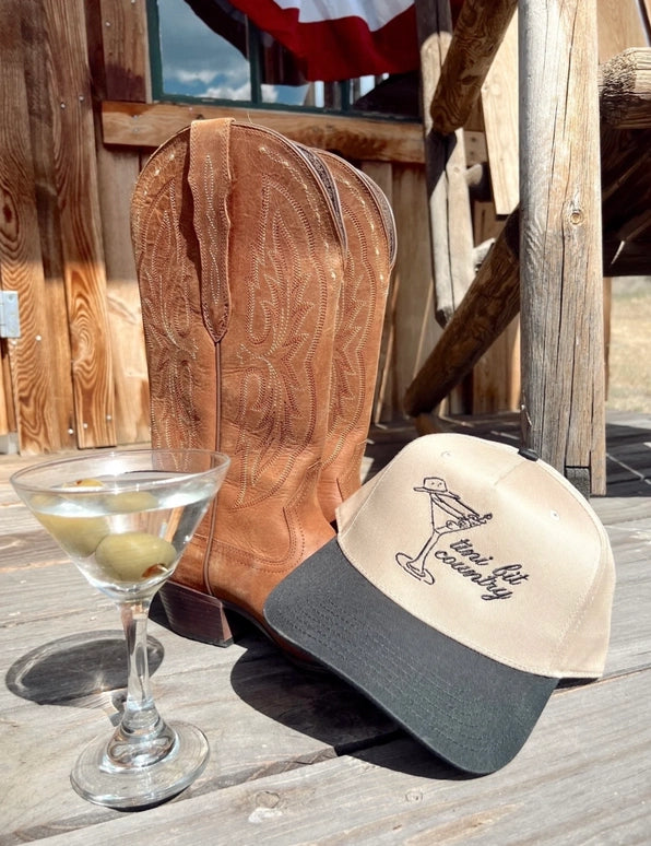 TINIBIT COUNTRY TRUCKER HAT - KHAKI/BLACK