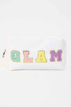 GLAM TRAVEL COSMETIC BAG - WHITE