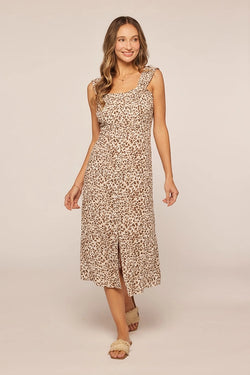 CLAUDIA MIDI DRESS - CHEETAH