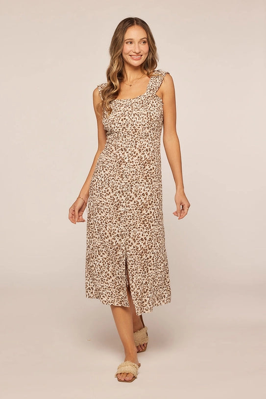 CLAUDIA MIDI DRESS - CHEETAH