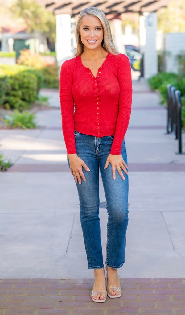 FREE PEOPLE GOING PLACES CARDI - CHERRY CRUSH