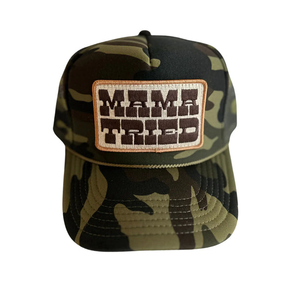 MAMA TRIED PATCH TRUCKER HAT - CAMO