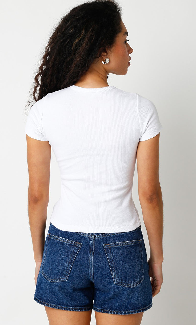 MEGAN BABY TEE -WHITE