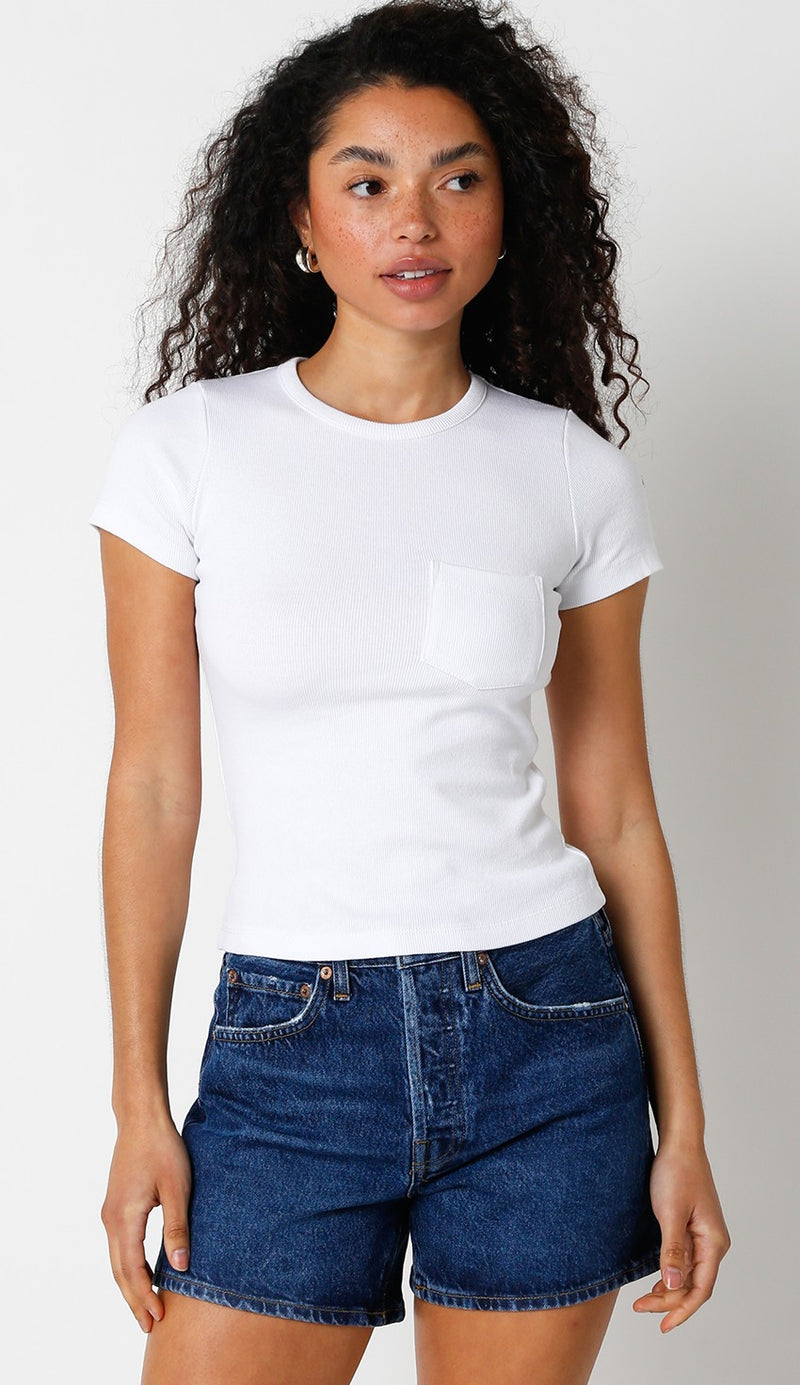 MEGAN BABY TEE -WHITE