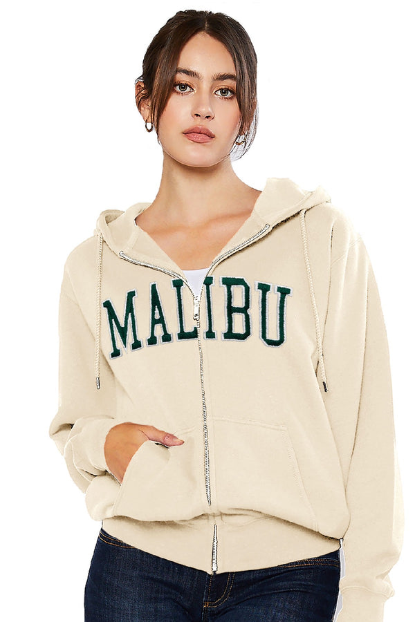 OVERSIZED MALIBU FLEECE JACKET - CREAM