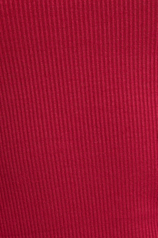 REVERSE SEAM RIBBED TANK TOP - BURGUNDY