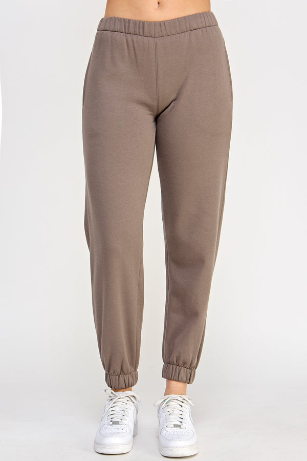 FLEECE JOGGERS - FOSSIL
