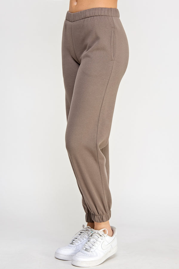 FLEECE JOGGERS - FOSSIL
