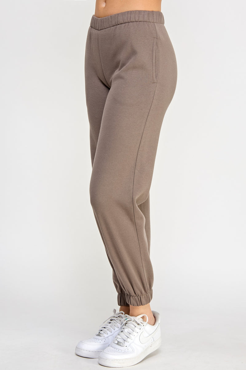 FLEECE JOGGERS - FOSSIL