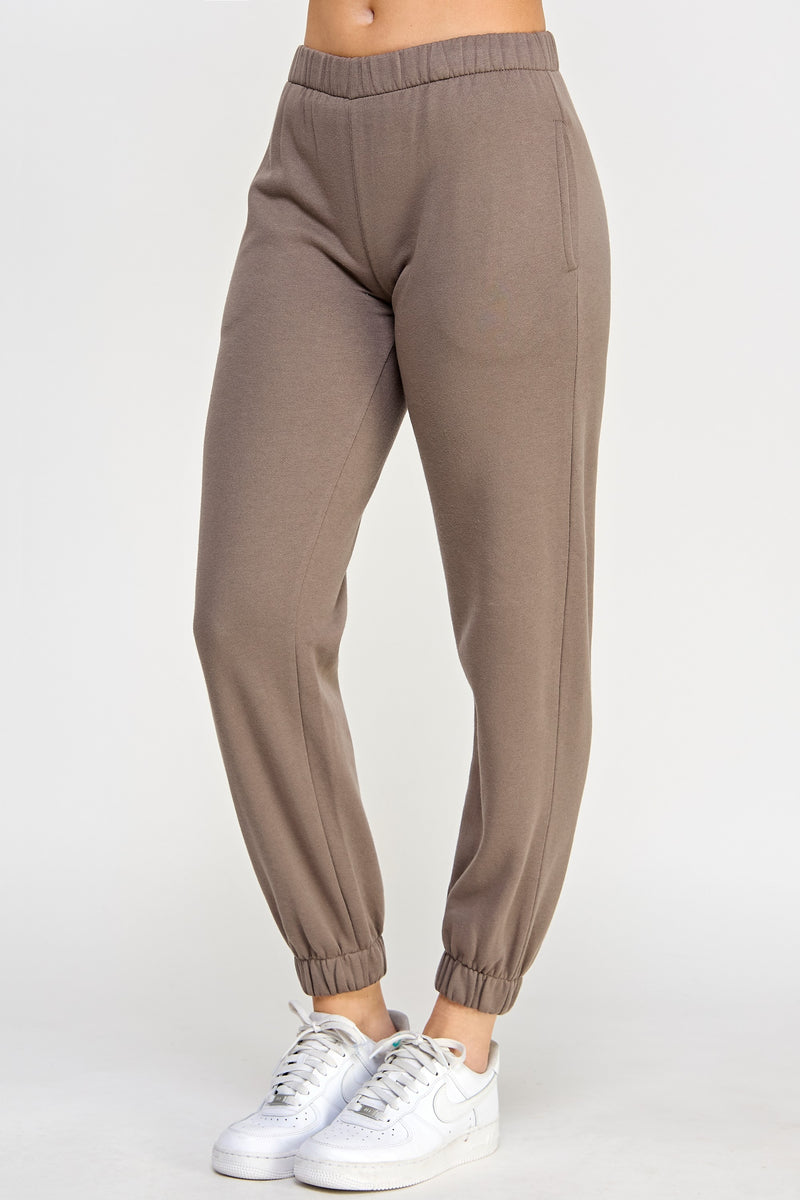 FLEECE JOGGERS - FOSSIL