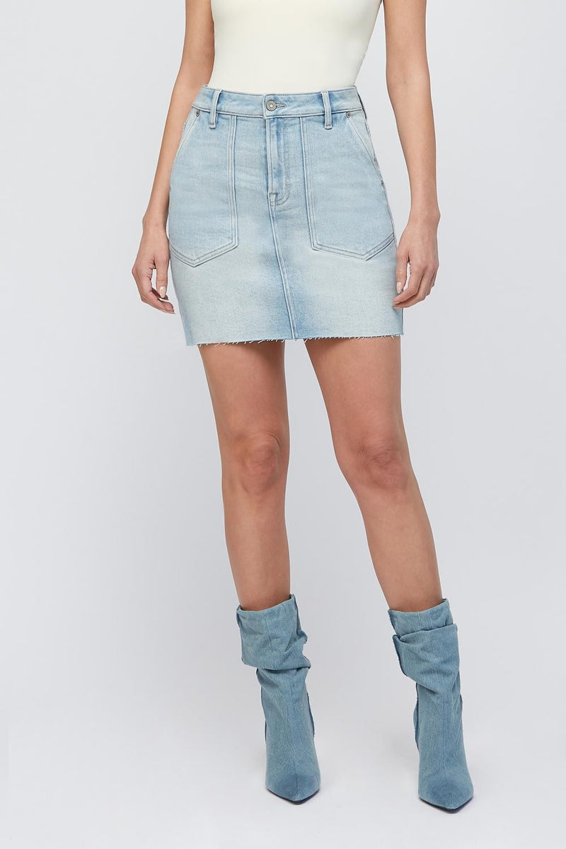 PEYTON HIGH RISE MINI SKIRT - LIGHT WASH