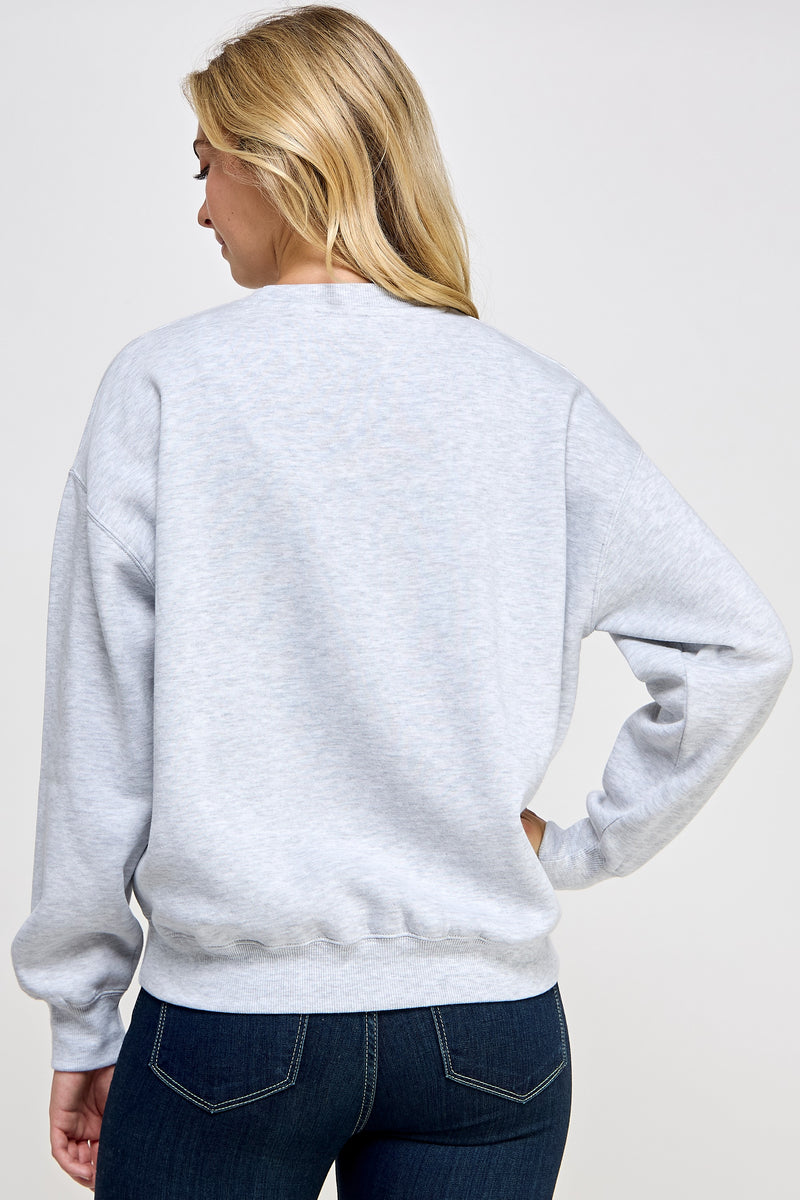 RELAXED FIT CIAO BELLA  SWEATSHIRT - ICE GREY