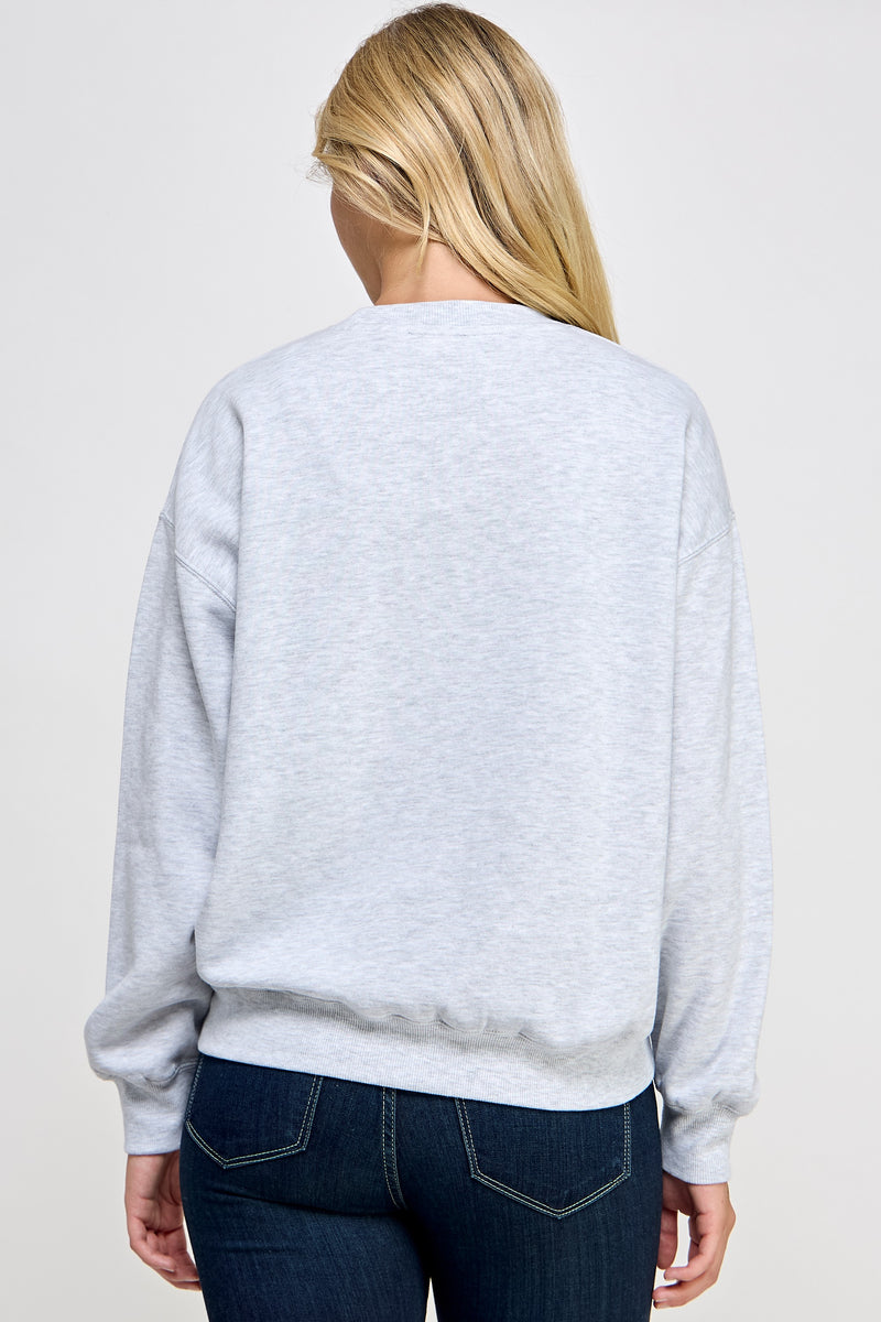 RELAXED FIT CIAO BELLA  SWEATSHIRT - ICE GREY