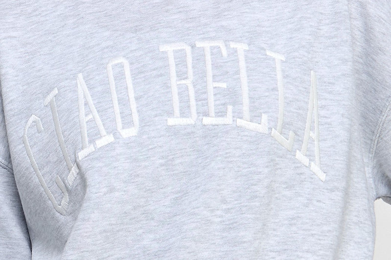 RELAXED FIT CIAO BELLA  SWEATSHIRT - ICE GREY