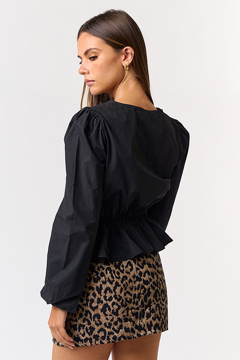 LEOPARD PRINT MINI SKIRT - BROWN/BLACK