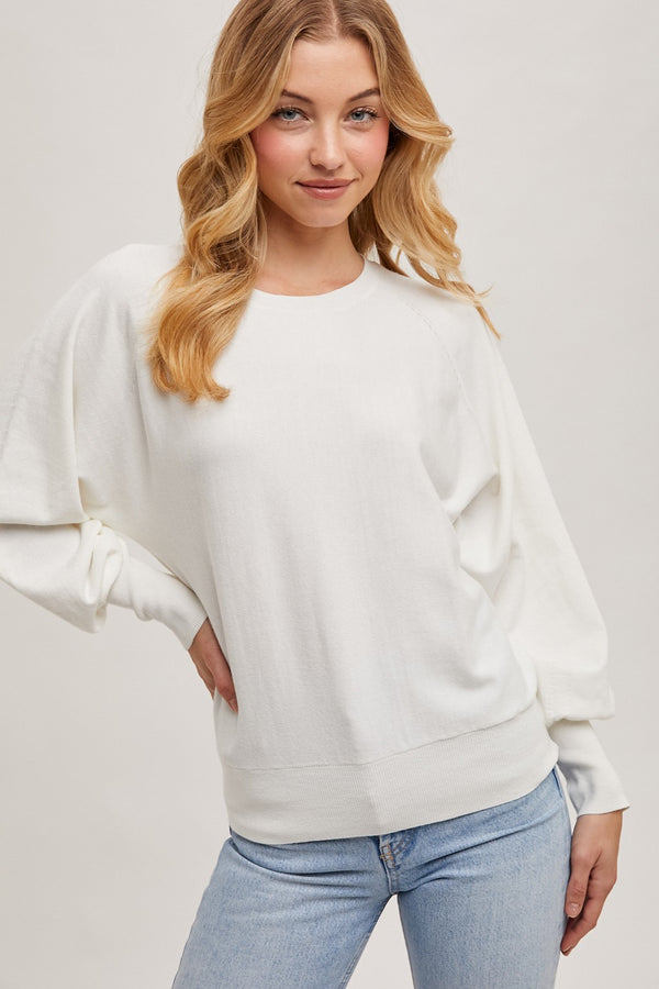 LIGHTWEIGHT KNIT WEATER - IVORY