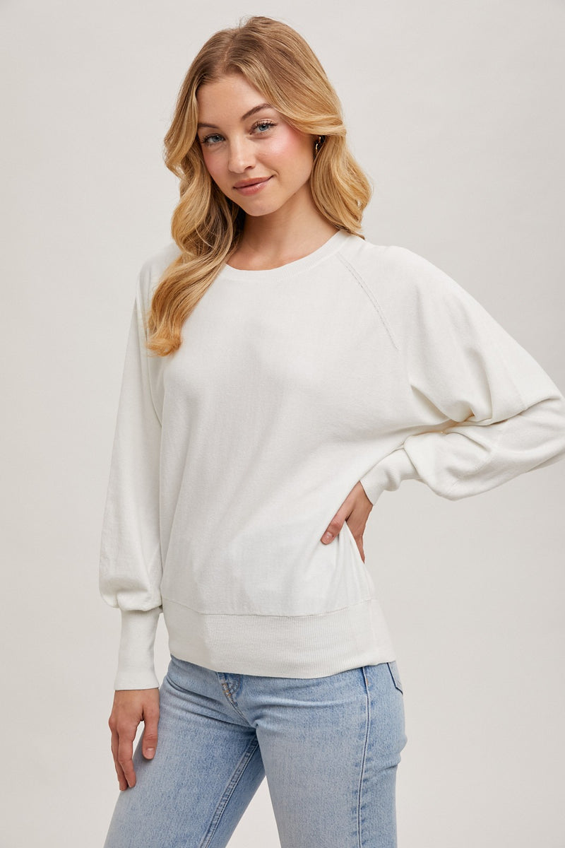 LIGHTWEIGHT KNIT WEATER - IVORY