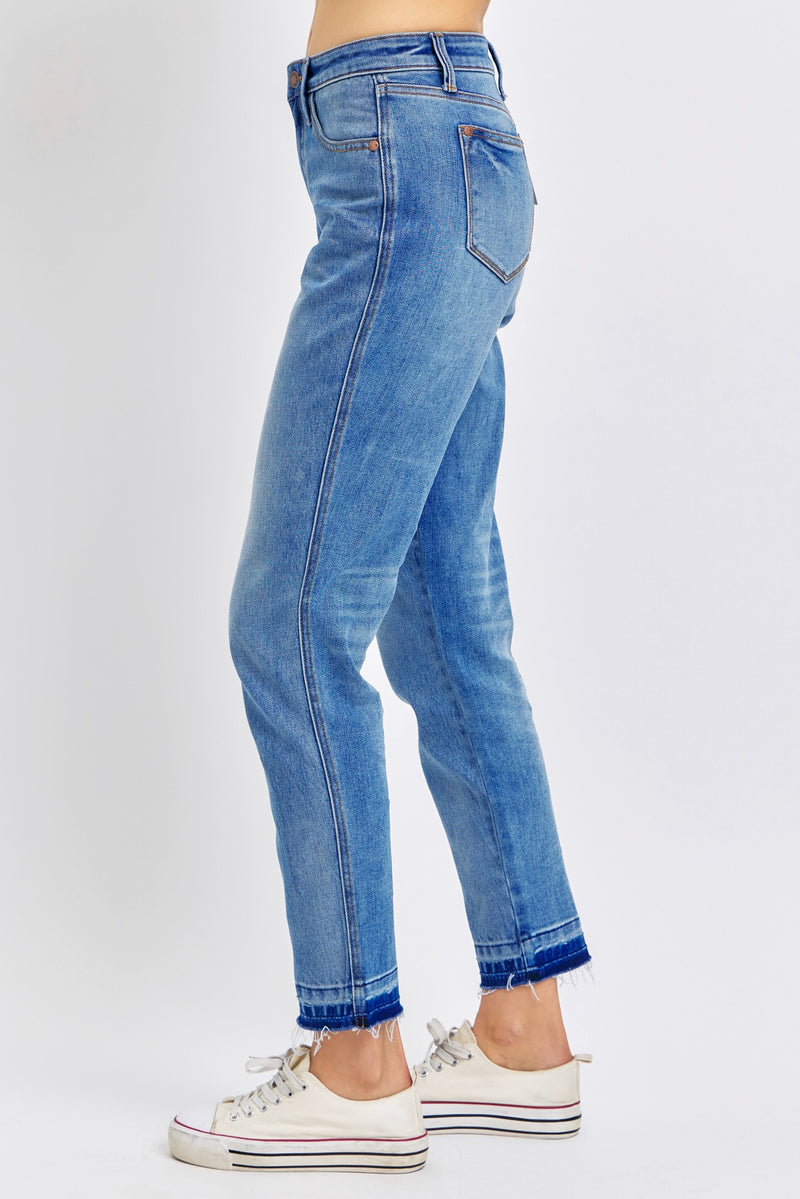 RIGID MAGIC RELEASE HEM BF JEANS - MED BLUE