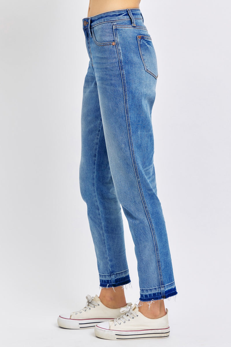 RIGID MAGIC RELEASE HEM BF JEANS - MED BLUE