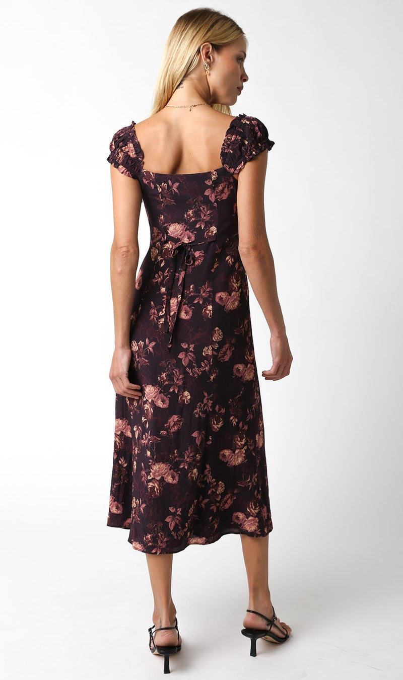 SHERYL MAXI DRESS - BROWN FLORAL