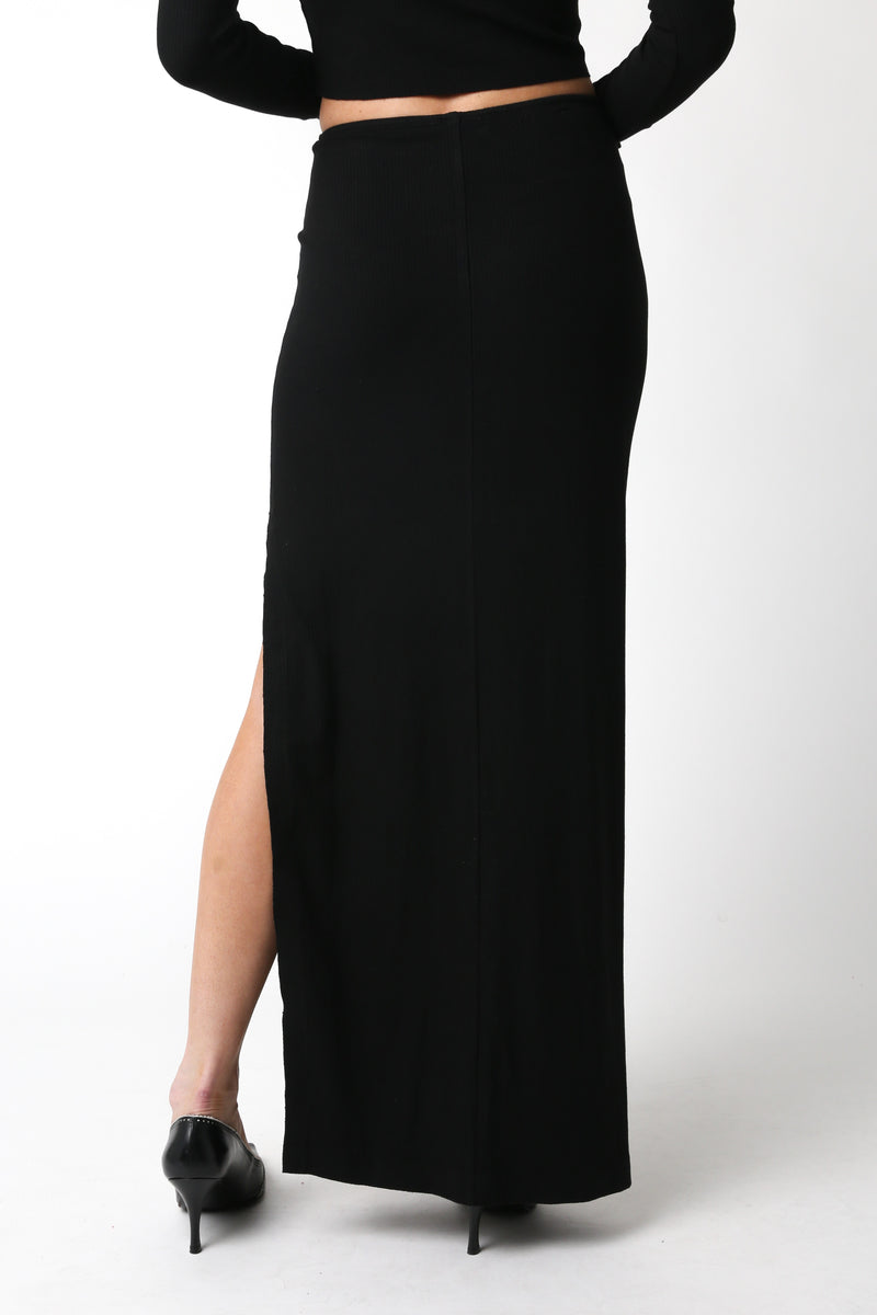 FARAH MAXI SKIRT - BLACK