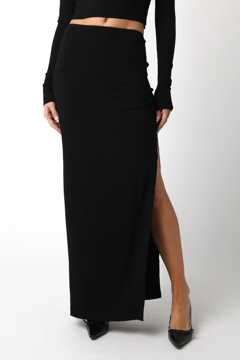 FARAH MAXI SKIRT - BLACK