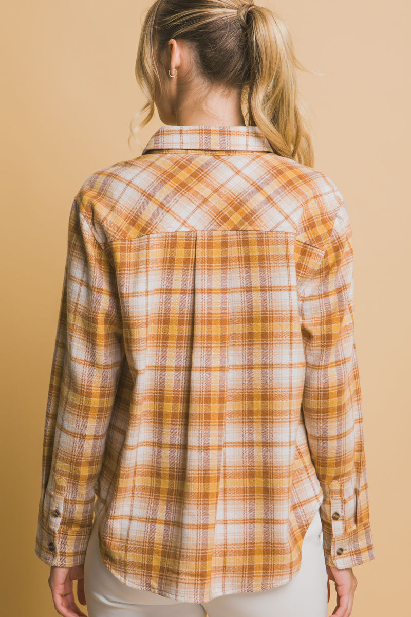 PLAID BUTTON DOWN SHIRT - MELLOW