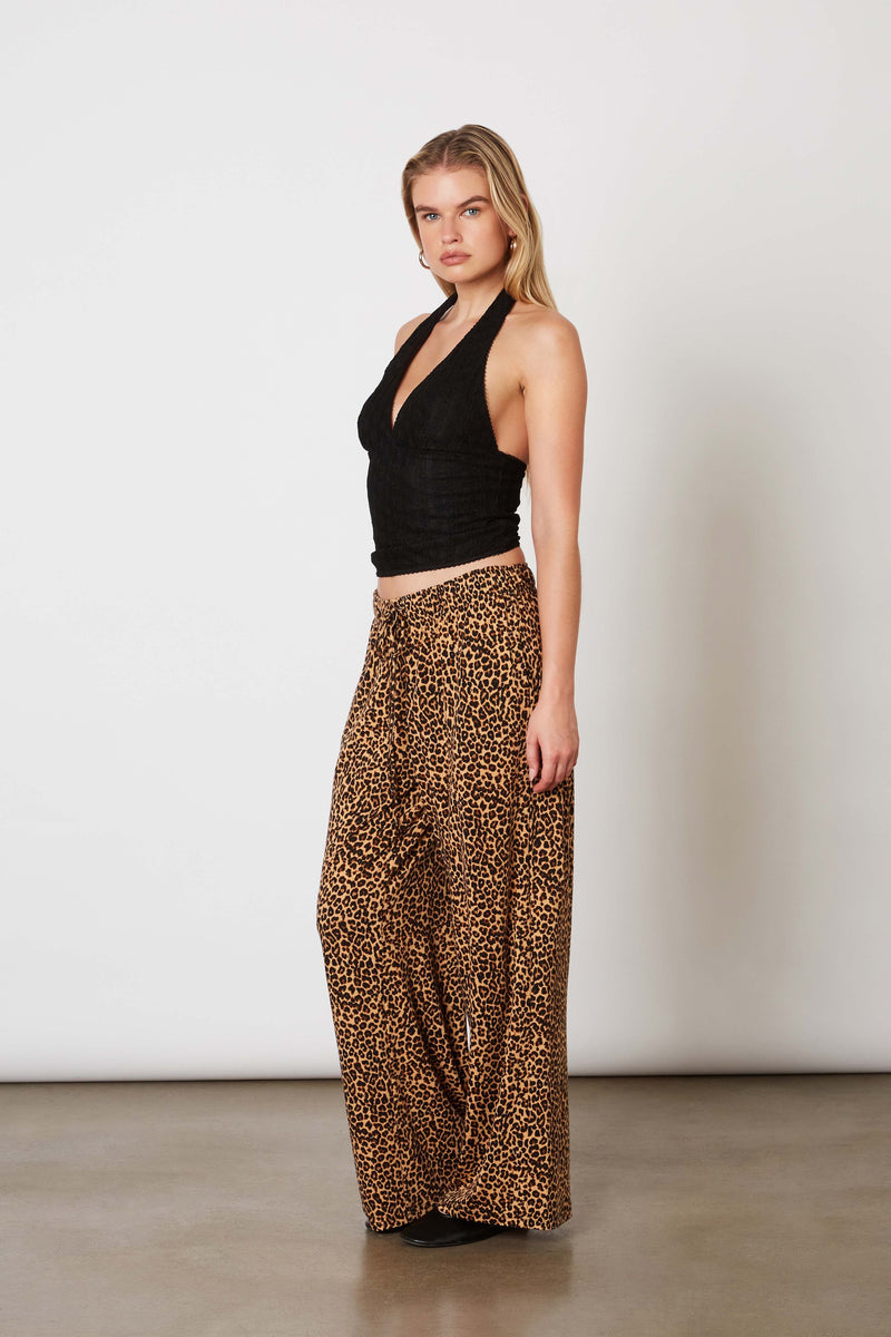 WIDE LEG LOUNGE PANTS - LEOPARD