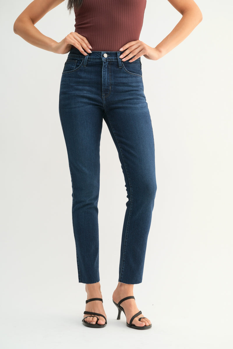 SUPER SOFT SLIM STRAIGHT JEANS - DARK DENIM