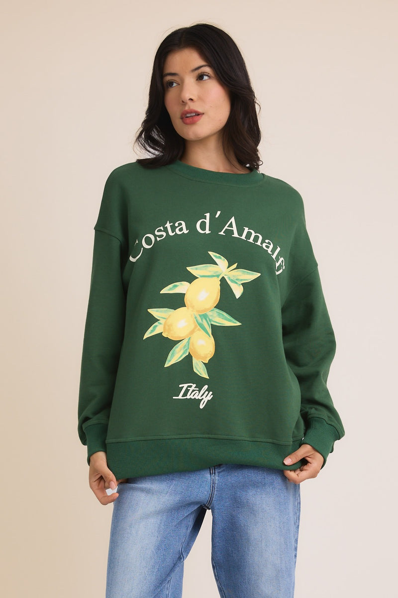 'COSTA D' AMALFI' SWEATSHIRT - GREEN