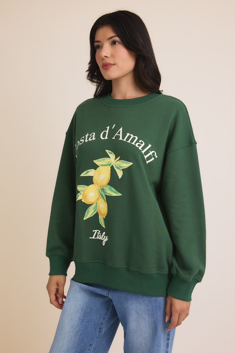 'COSTA D' AMALFI' SWEATSHIRT - GREEN