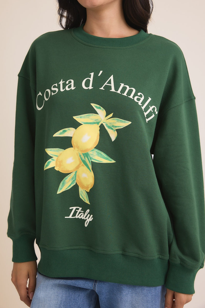 'COSTA D' AMALFI' SWEATSHIRT - GREEN