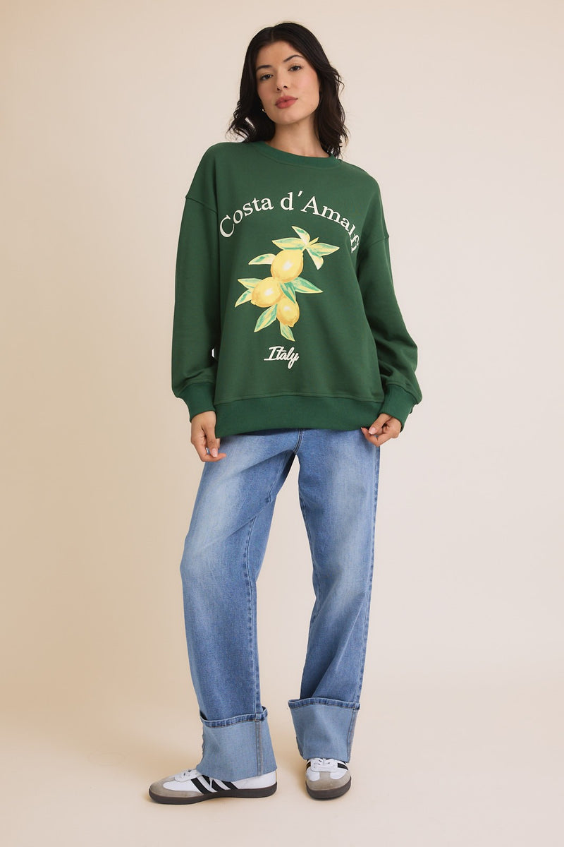 'COSTA D' AMALFI' SWEATSHIRT - GREEN