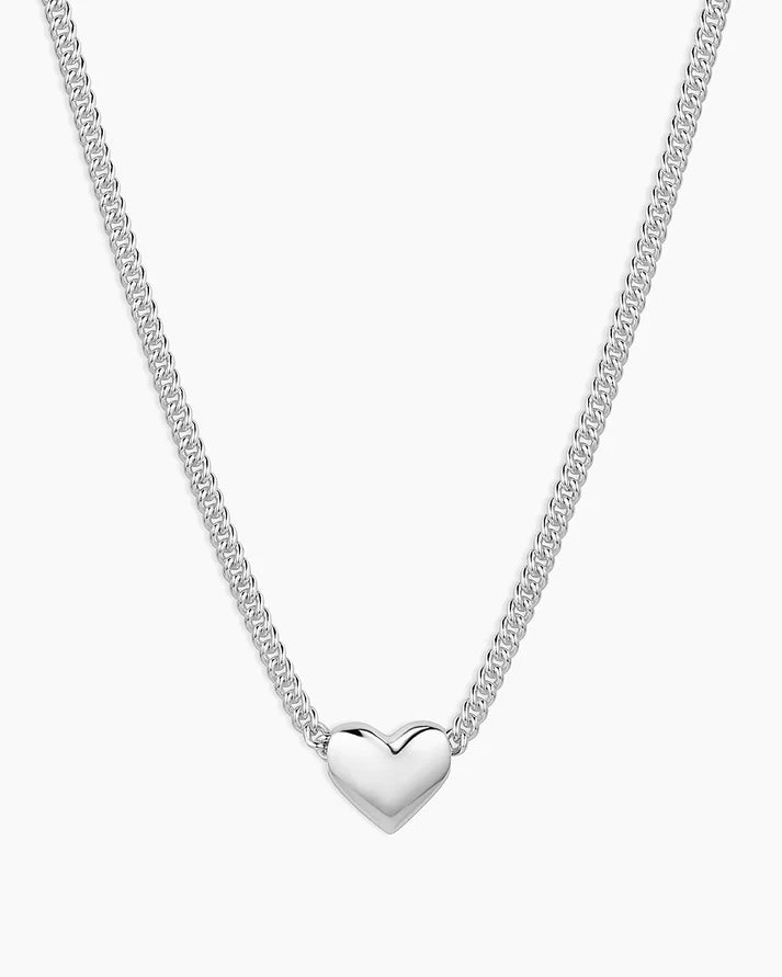 GORJANA LOU HELIUM HEART NECKLACE - SILVER