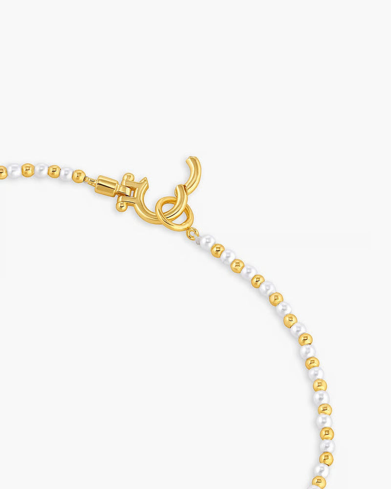 GORJANA POPPY PEARL NECKLACE - GOLD