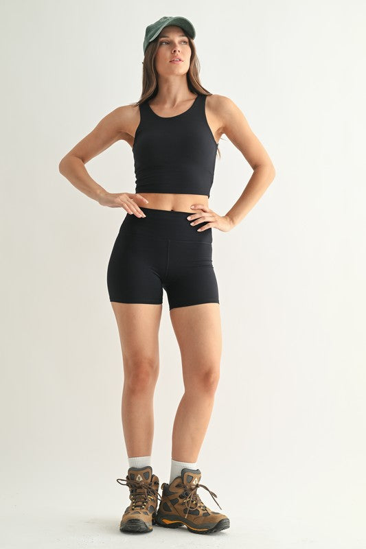 CLOUD LIGHT CONTOUR BIKER SHORTS - BLACK