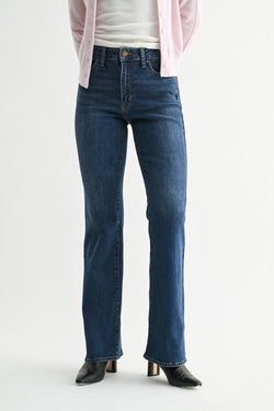 REGULAR HEM BOOTCUT JEANS - DARK DENIM