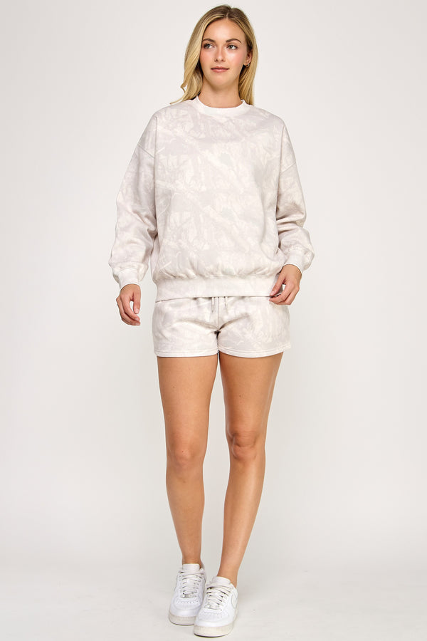 CAMO SHORTS WITH POCKETS - BEIGE CAMO
