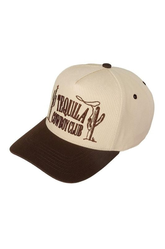 TEQUILA COWBOY CLUB TRUCKER HAT - BROWN